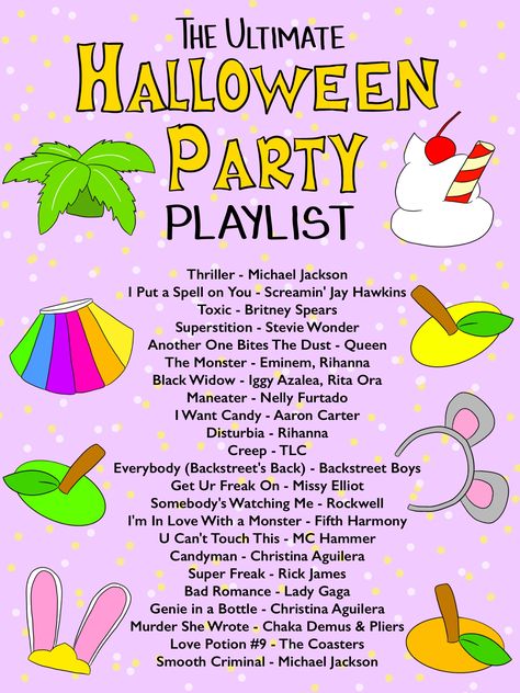 The Ultimate Halloween Party Playlist 70s Theme Halloween Party, Halloween Theme Birthday Party Ideas, Halloween College Party Ideas, Halloween Party Work, Disco Halloween Party Ideas, Halfway To Halloween Party, Hosting A Halloween Party, Halloween Graduation Party, Halloween Party Inspiration