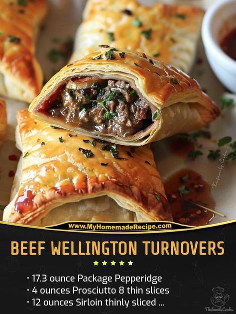 Beef Wellington Turnovers, Last Minute Recipes, Pepperidge Farm Puff Pastry, Meat Pies, Recipes Beef, Pepperidge Farm, Beef Wellington, Meat Pie, Ground Meat