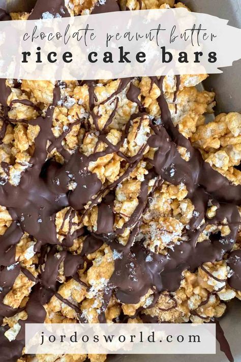 Rice Cake Bars, Peanut Butter Rice Cake, Rice Cake Recipes Healthy, Pb Recipes, Rice Cakes Healthy, Chocolate Rice Cakes, Rice Cake Snacks, Rice Cake Recipes, Chocolate And Peanut Butter