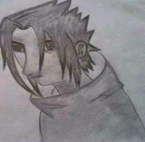 Bad Sasuke Drawing | Bad Sasuke Drawing | Know Your Meme Sasuke Drawing, Drawing Meme, Bad Drawings, Creepy Images, Heaven Art, Naruto Drawings, Art Tools Drawing, Funny Drawings, Naruto Funny