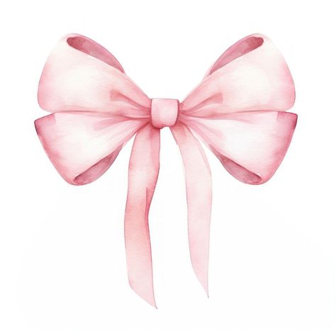 Elegant pink watercolor bow illustration | free image by rawpixel.com / Ning Watercolor Ribbon, Ribbon Illustration, Bows Illustration, Watercolor Bow, Bow Watercolor, Pink Bow Png, Bow Vector, Logo Online Shop, Dessert Illustration