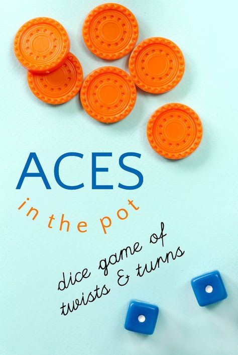 Aces in the pot is one of the best dice games of luck. This family game can turn on a dice, and is full of surprises. Because it rests on chance instead of skill, kids of all ages can succeed and enjoy playing. #familygames #games #dicegames Gambling Party Games, Games Of Chance Ideas, Pocket Games Diy, Latchkey Activities, 50th Games, Game Schooling, Family Card Games, Minute To Win, Fun Card Games