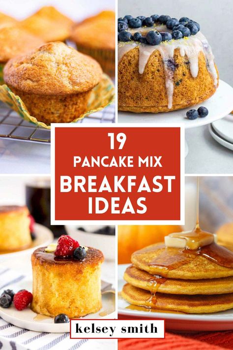 Recipes Using Pancake Mix Breakfast, Krusteaz Pancake Mix Recipes Ideas, Breakfast Ideas With Pancake Batter, Uses For Pancake Mix Ideas, Pancake Mix Recipe Ideas Breakfast, Pancake Mix Ideas, Pancake Mix Recipe Ideas, Krusteaz Pancake Mix Recipes, Krusteaz Recipes