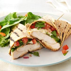 Bruschetta Chicken Wrap *Eat Smart, *Fast Fix | Simple & Delicious Bruschetta Wrap, Summer Bruschetta, Recipes With Mozzarella Cheese, Chicken Wrap Recipes, Grilled Bruschetta, Wrap Recipe, Sandwich Wraps, Bruschetta Chicken, Chicken Wrap