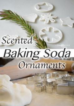 Baking Soda Ornaments, Baking Soda Dough, Dough Christmas Ornaments, Salt Dough Christmas, Salt Dough Christmas Ornaments, Clay Christmas Decorations, Homemade Clay, Dough Ornaments, Christmas Ornaments Homemade