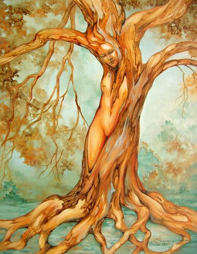 Foliose Tree Goddess by Marcia Snedecor Image Zen, Symbole Viking, Secret Place, Tree Spirit, Nature Spirits, Sacred Feminine, Goddess Art, Tree Tattoo, Gods And Goddesses