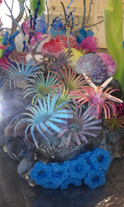 Diy Coral Reef Decorations Under The Sea, Recycled Sea Creature Crafts, Under The Sea Diy Decorations, Avatar Decorations, Under The Sea Decorations Diy, Diy Under The Sea Decorations, Vbs Ocean Theme, The Little Mermaid Musical, Ocean Vbs