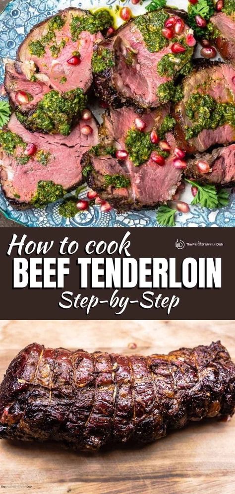 Filet Mignonette Roast, How To Cook A Beef Tenderloin In Oven, Herb Roasted Beef Tenderloin, Meat Roast Recipe, Whole Filet Mignon Recipes, Whole Beef Tenderloin Recipes Ovens, Roast Tenderloin Of Beef, Roasted Beef Tenderloin Recipes, Beef Tenderloin Recipes Oven Easy