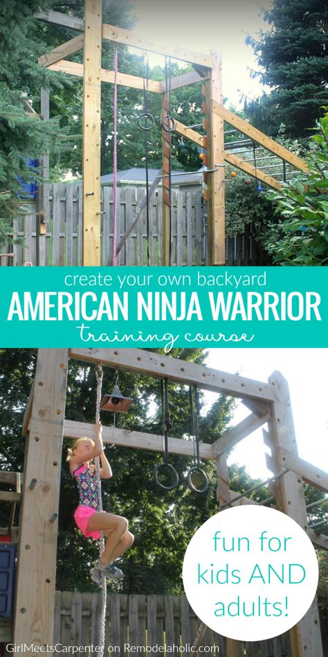 Backyard Obstacle Course, Backyard Gym, Ninja Warrior Course, Kids Obstacle Course, American Ninja Warrior, Jungle Gym, Outdoor Gym, Backyard Playground, Backyard Play