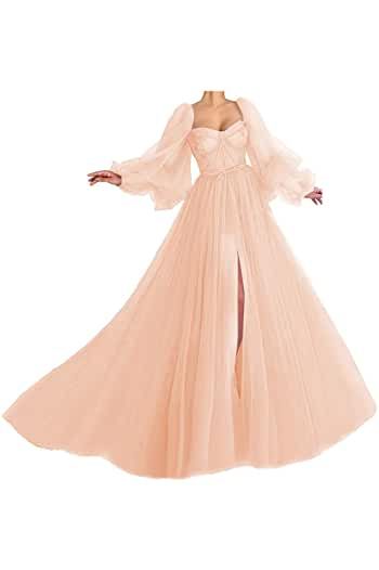 Amazon.com: blush wedding dress ball gown rose gold - $50 to $100: Clothing, Shoes & Jewelry Puffy Sleeve Prom Dress, Puffy Prom Dresses, Plus Size Ball Gown, Sleeve Prom Dress, Sweetheart Prom Dress, Evening Party Gowns, Tulle Ball Gown, Princess Wedding Dresses, Ball Gowns Prom