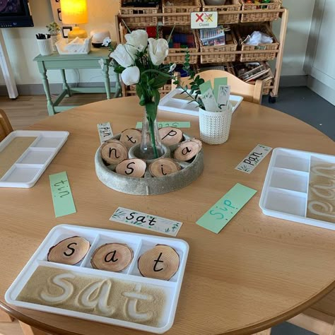 Writing Provocations Eyfs, Jolly Phonics Phase 1 Activities, Reception Literacy Activities, Tuff Tray Writing Ideas, Phonics Play Activities, Rwi Phonics Activities, Autumn Writing Eyfs, Phonics Provision Eyfs, Autumn Phonics Activities