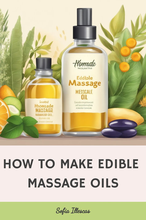 How to Make Edible Massage Oils Edible Massage Oil Recipe, Diy Massage Oil Recipes, Massage Oil Recipe, Body Oil Recipe, Massage Oils Recipe, Massage Ideas, Diy Massage Oil, Message Oil, Spice Up Your Love Life