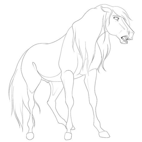 Horse Art Ideas, Spirit Drawing, Horse Outline, Spirit And Rain, Spirit The Horse, Horse Animation, Horse Art Drawing, Drawing Stars, Horse Sketch