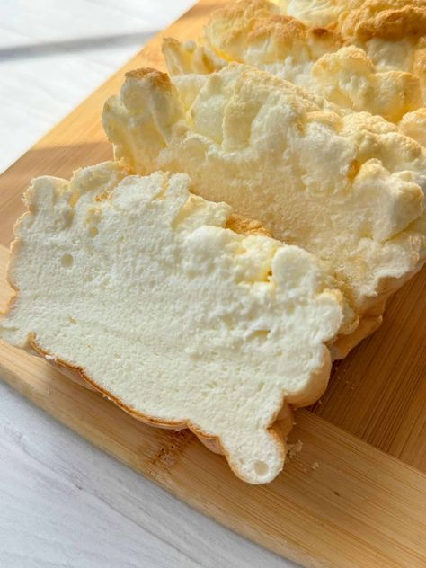 Cloud Bread Recipe Cloud Bread Recipe 3 Ingredients, Nonnas Recipes, Cloud Bread Recipe, Peasant Bread, Protein Bread, Homemade Nutella, Biscuit Rolls, Dairy Free Yogurt, Cloud Bread