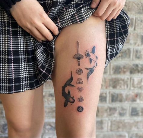 Tattoo Ideas Avatar, Atla Tattoo, Avatar Tattoo, On Tattoo, Elements Tattoo, Tasteful Tattoos, Jesus Love, Dope Tattoos For Women, Elegant Tattoos