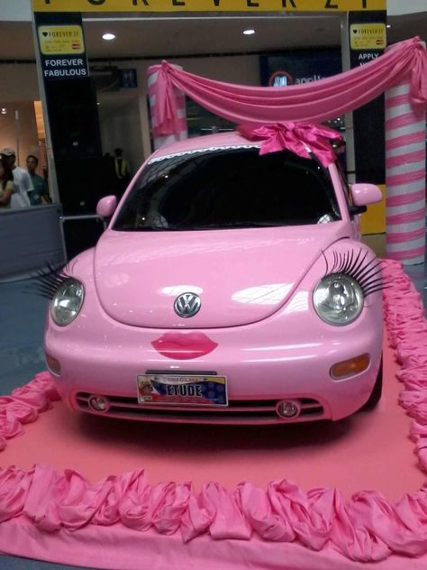 Pink Vw Beetle, Pink Vehicles, Pink Volkswagen Beetle, Pink Beetle, Kristina Webb, Pink Cars, Volkswagen Beetle Convertible, Hello Kitty Car, Bug Car