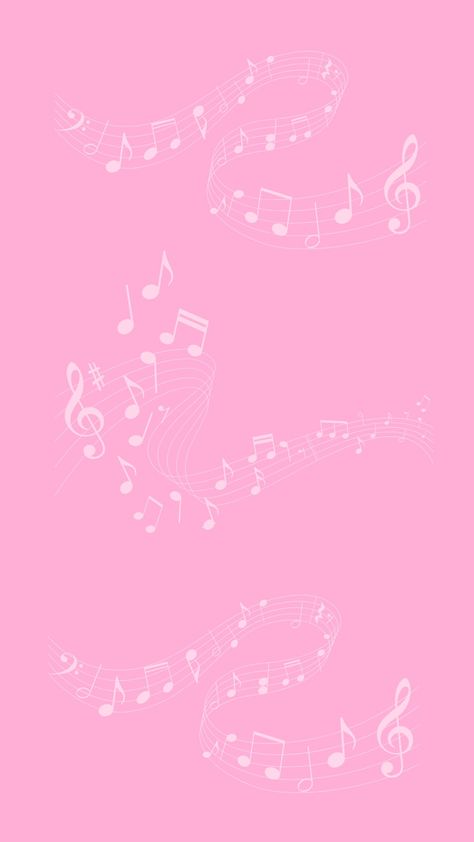 Music Wallpaper Pink, Cute Music Wallpapers, Musical Notes Wallpaper, Pink Music Aesthetic, Pink Music Wallpaper, Music Notes Wallpaper, Notes Wallpaper, Pink Walpaper, Aesthetic Avatar