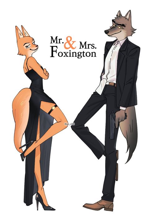 Mr Wolf X Diane, Wolf X Diane, Wolf The Bad Guys, Diane Foxington, Orochimaru Wallpapers, Mister Wolf, Mr Wolf, Jokes And Puns, Disney Zootopia