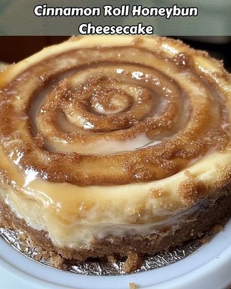 Recipes Eaters | Cinnamon Roll Honeybun Cheesecake | Facebook Cinnamon Roll Honey Bun Cheesecake Recipe, Cinnamon Roll Honey Bun Cheesecake, Honey Bun Cheesecake, Honeybun Cheesecake, Cinnamon Roll Cheesecake Recipes, Cinnamon Bun Cheesecake, Cinnamon Roll Desserts, Roll Cheesecake, Cheesecake Ingredients