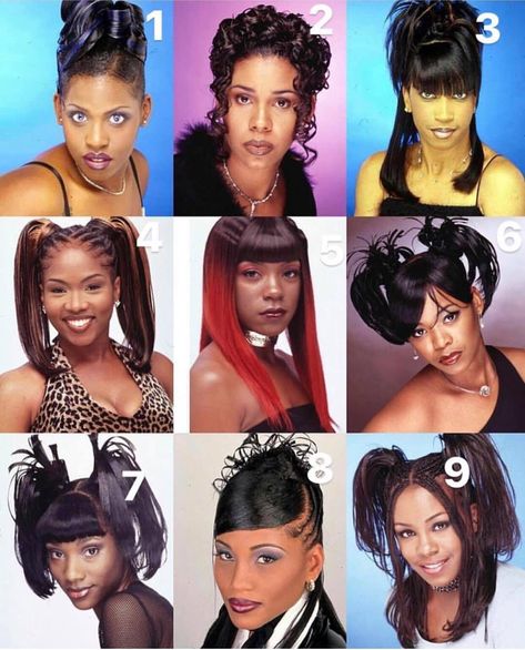 Makiya💜 on Twitter: "Beyonce said leave yo man at home cause the club is full of playas and they pockets full grown. How y’all popping out?… https://t.co/hq9zAQH1J4" 90s Hip Hop Hairstyles, Hip Hop Hairstyles, 90s Hairstyles For Black Women, Early 2000s Hairstyles, Old School Hairstyles, 90's Hairstyles, Black Hair 90s, 2000s Hairstyles, 90’s Hairstyles