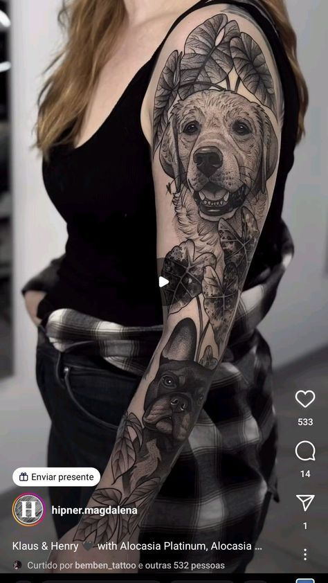 Pet Portrait Tattoo, Pet Portrait Tattoos, Portrait Tattoos, Triangle Tattoos, Different Artists, Weird Tattoos, Body Piercings, Mom Tattoos, Body Modifications