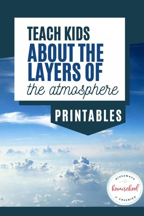 Earth's Atmosphere Layers, Layers Of The Atmosphere, Layers Of Atmosphere, Earth Science Projects, Montessori Geography, Word Family Worksheets, Homeschool Freebies, 6th Grade Science, Ozone Layer