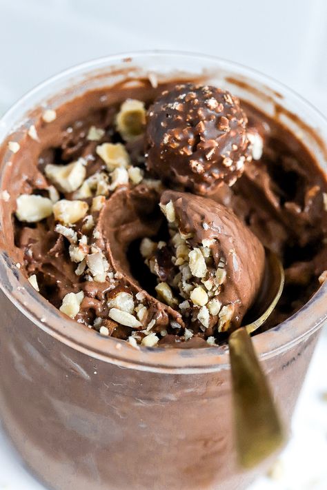 Nutella Ninja Creami Recipes, Chocolate Ninja Creami Ice Cream Recipes, Protein Ice Cream Ninja Creami, Ice Cream Ninja Creami, Ninja Creami Recipe, Hazelnut Ice Cream, Ninja Creamy, Ice Cream Sauce, Creamy Ice Cream