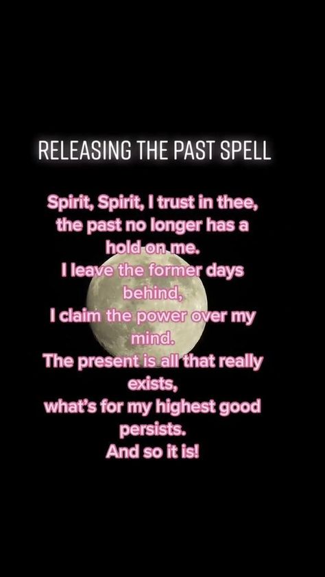 Releasing the Past Spell in 2022 | Spell book, Wiccan spell book, Easy love spells Releasing The Past, Karma Spell, Witchcraft Spells For Beginners, Easy Love Spells, Good Luck Spells, Spells For Beginners, Witch Quotes, Easy Spells, Luck Spells