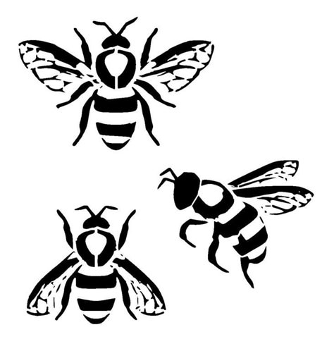 bumble bee stencil Bee Tattoo Stencil, Bee Stencil, Bee Drawing, Lijiang, Kunming, Bee Tattoo, Wood Burning Crafts, Silhouette Stencil, Black And White Images