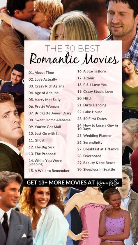 30 best rom coms Rom Com Character Costumes, Romantic Movies To Watch With Boyfriend, Netflix Rom Coms List, 90s Rom Coms Aesthetic, Best Romcom Movies List, Best Rom Coms On Netflix List, List Of Rom Coms, Rom Com Party, Best Rom Com Movies