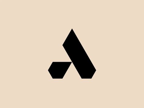 Letter A Logo / Black Logo / Minimalist Logo / Beauty Logo / Andis... Sharp Logo Design, Architect Logo Design Ideas, A Logo Design Letter, Minimalist Brand Identity, Letter A Logo, Frida Kahlo Paintings, Architect Logo, Geometric Logo Design, Subtle Background