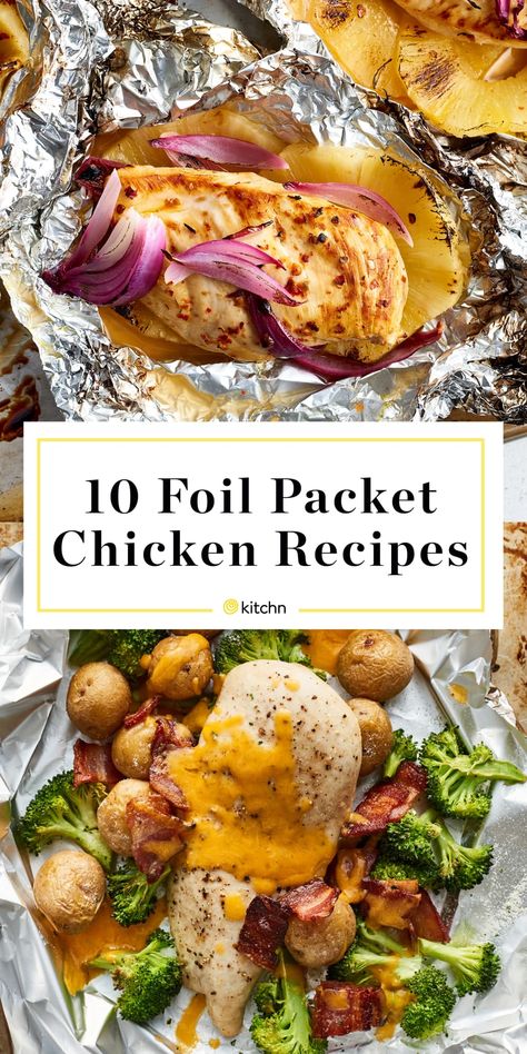 Foil Packet Chicken, Foil Wrapped Chicken, Foil Pack Recipes, Foil Packet Recipes, Chicken Foil Packs, Grilled Foil Packets, Tin Foil Dinners, Foil Packet Potatoes, Chicken Foil Packets