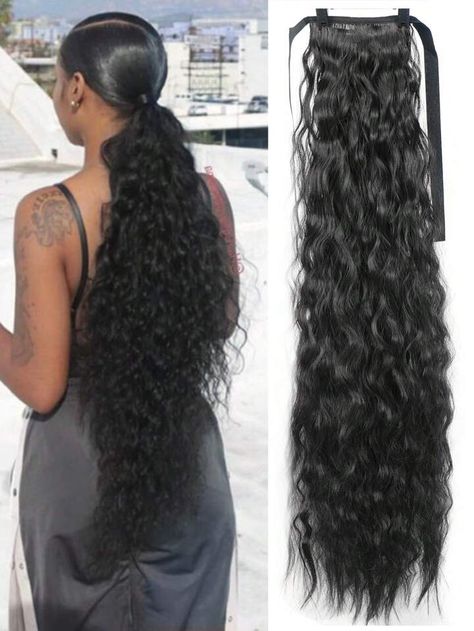 Simple Easy Hairstyles For Black Women, Natural Hair Styles With Extensions, Yaki Hairstyles, Braided Updo For Short Hair, Queen Hairstyles, Long Curly Ponytail, Black Hair Stylist, Japan Hair, Synthetic Curly Hair