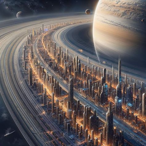 Sci Fi Space Station, Sci Fi Planet, Scifi Building, Sci Fi Aesthetic, Alien Photos, Promo Flyer, Sci Fi Landscape, Space Ships Concept, Gas Giant