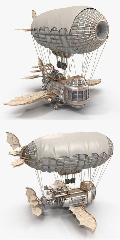 Steampunk Balloon Ship, Steampunk Flying Ship, Fantasy Blimp, Steampunk Blimp, Fantasy Airship, Airship Model, Steampunk Machines, Steampunk Ship, Airship Art