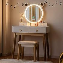 Ideas Cuarto, Cheap Bedroom, Ideas Habitaciones, Table Vanity, Makeup Dressing Table, Vanity Benches, Vanity Table Set, Small Vanity, Lighted Mirror