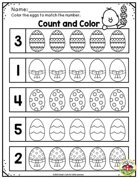 Easter Math Worksheets Preschool, Kindergarten Easter Worksheets, Easter Preschool Worksheets, Kindergarten Easter, Easter Math Worksheets, Easter Math Activities, Colors Preschool, Math Preschool, Preschool Easter