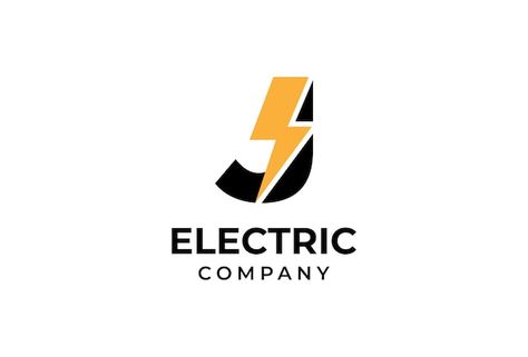 Initial j electric logo letter j with th... | Premium Vector #Freepik #vector #logo Electricity Logo, Electrician Logo, Energy Logo Design, Electric Logo, J Logo, Logo Electric, Thunder Bolt, Initial J, Power Logo