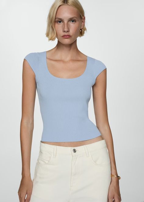 Strapless knit top