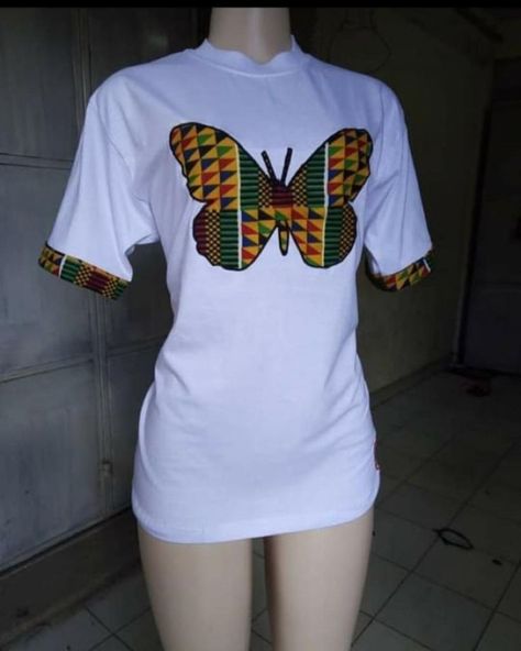 African Print T Shirt Design, Ankara T Shirt Designs, T Shirt With African Print Design, African Kids Clothes, African Print Pants, African Print Shirt, African Print Tops, African Wear Styles For Men, African Attire For Men