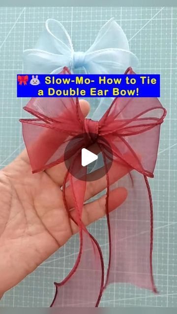 Tie Bow With Fingers, How To Make A Bow Without Wire, How To Tie A Bow Step By Step, How To Make A Bow Using A Fork, Diy Double Bow Ribbon, 4 Loop Bow Diy How To Make, How To Tie Fancy Bows, How To Fold A Ribbon Bow, Tie A Double Bow With Ribbon