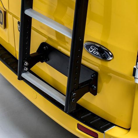 Van Guard 5 Step Rear Door Ladder (with Bespoke Fixing Kit) for Ford Transit Custom [Low Roof] VG116/5/TC - Van Demon Van Ladder, Wall Ladder, Ford Transit Custom, Transit Custom, Car Camping, Ford Transit, Camping Car, Crew Cab, The Roof