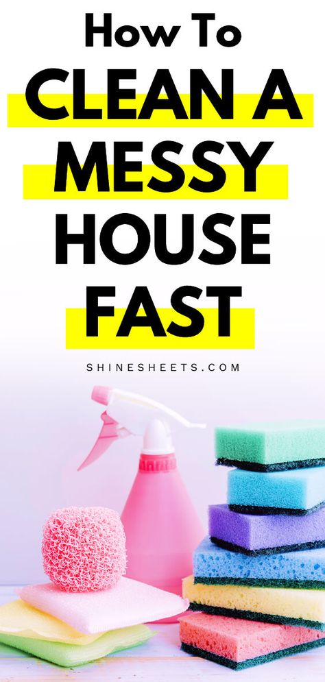 How To Clean A Messy House Fast: 12 Approved Tips - 3 Clean Messy House, Ways To Clean Your Room, Weekly Cleaning Plan, Hanging Shoe Rack, Deep Cleaning House, Cleaning Fun, Declutter Checklist, Clean My House, Messy House