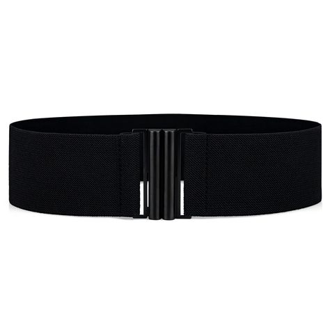 PRICES MAY VARY. Stretch Belt for Women: Stretchy black belt with three sizes for choice; Small for waist 25"-30", Medium for waist 29"-34", Large for waist 33"-40"; Belt width: 2.36 inch Thick Black Belt: Made of elastic material (polyester, spandex) and metal alloy, this wide elastic belt wears comfortable and can well shape your waist without pinching you Practical Black Wait Belt: Convenient clasp buckle makes it very easy to put on and put off; With black, gold and silver color buckle, this Black Wait, Belts For Dresses, Better Fashion, Womens Black Belt, Black Waist Belt, Womens Leotards, Womens Belt, Cinch Belt, Belt For Women