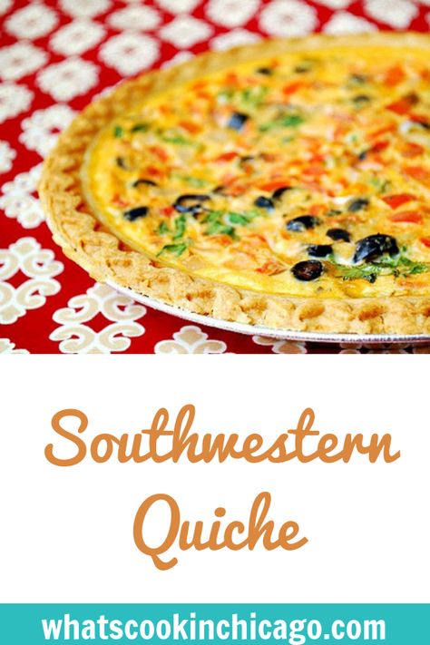 Southwestern Quiche Recipes, Western Quiche Recipes, Pioneer Woman Cowboy Quiche, Mexican Quiche Recipes, Western Quiche, Southwestern Quiche, Quiche Brunch, Chicken Quiche, Southwestern Chicken