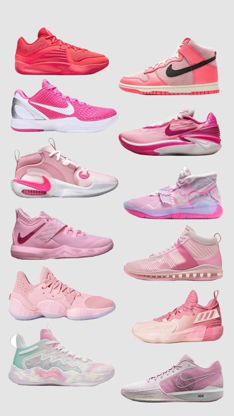 Pink sneakers 💕🌸🎀 #basketball #basketballgirl #basketballfit #basketballaesthetic #sneakers #sneakerinspo #fitinspo #aestheticshoes #shoeinspo #shoeswishlist #shoes #pink #pinkaesthetic #pinkboard Cheap Volleyball Shoes, Bb Shoes, Nike Volleyball Shoes, Pink Basketball Shoes, Volleyball Sneakers, Best Volleyball Shoes, Basket Sport, Best Basketball Shoes, Preppy Shoes