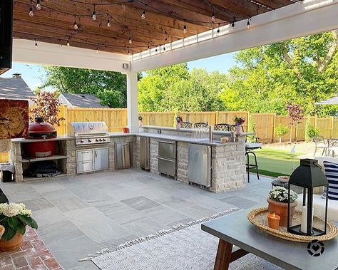 Backyard Tour California Room, Kitchen Ventilation, Kitchen Set Up, Backyard Renovations, Built In Grill, Backyard Spaces, Outdoor Decor Backyard, Outdoor Kitchen Design, Back Patio