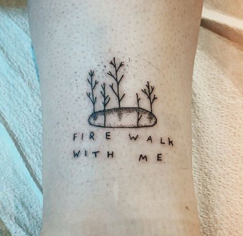 Twin Peaks Tattoo Minimalist, Twin Peaks Tattoo Ideas, Fire Walk With Me Tattoo, Walk With Me Tattoo, Color Tatoos, Twin Peaks Tattoo, Cheetah Tattoo, Stick Poke, Fire Walk With Me