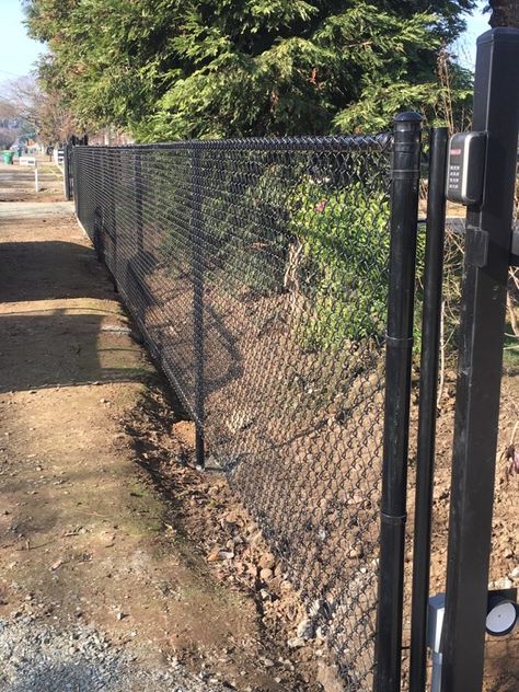 Chain Link Fence Ideas, Diy Fencing, Affordable Fencing, Boundary Fence, Chain Link Fence Installation, Perimeter Fence, Character House, June Lake, Fence Installation