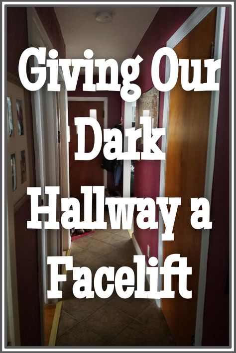 It came out to about $12 to paint my entire hallway in Sherwin Williams Mindful Gray. #frugal #smallspaceliving #tinyhouse #DIY #painting Paint Hallway Doors, Short Narrow Hallway Ideas, Paint Colors For Hallway, Wide Hallway Decorating Ideas, Small Dark Hallway Ideas, Dark Hallway Paint Colors, Small Hallway Paint Colors, Dark Hallway Decorating, Gray Hallway Ideas